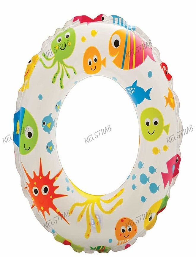 NELSTRAB:- Kids Swimming Ring Swim Tube for Kids Swimming Leering Ring for Girls and Boys Swimming Tube Inflatable Swim Ring(6-10 Year)(Size - 24''inch)(Maloti Color)(Combo) - Image 2